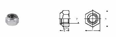 六角头薄型尼龙锁紧螺母
